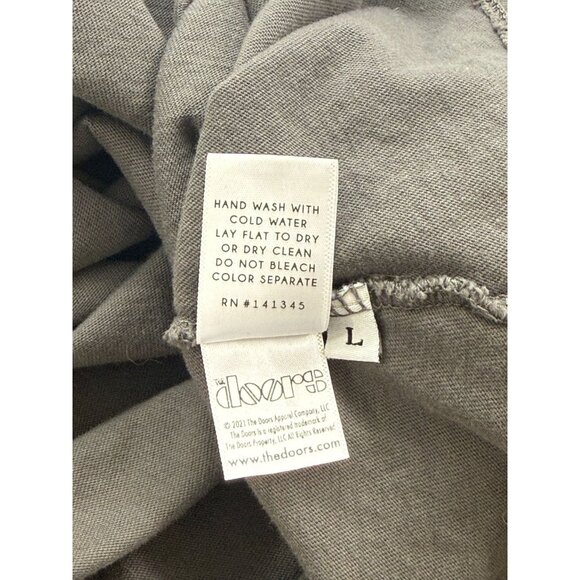 Daydreamer Free People The Doors Rolled Sleeve Graphic T-Shirt Tie-Front Size L - Picture 7 of 8